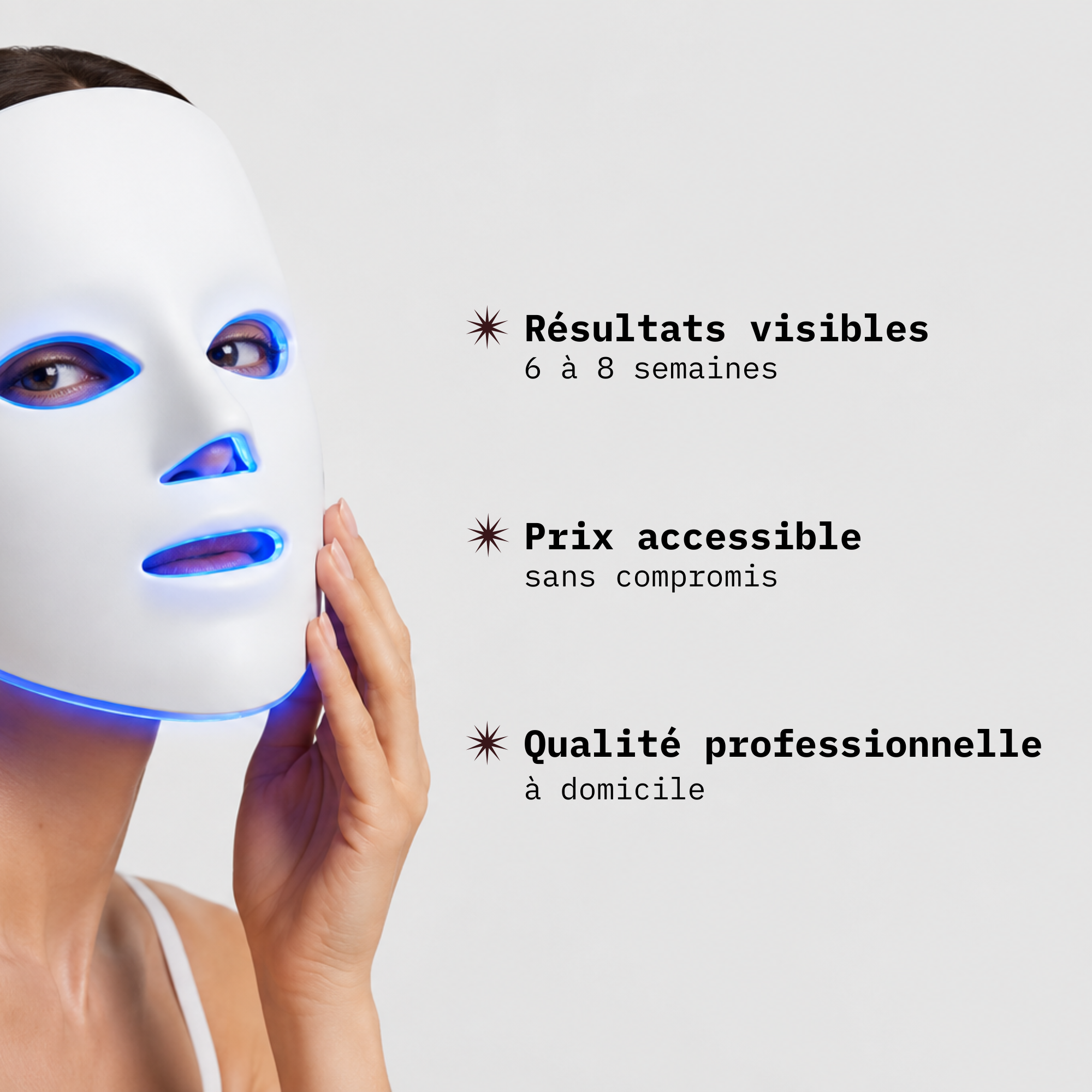 Masque LED visage 6 couleurs - Foséa Skin™